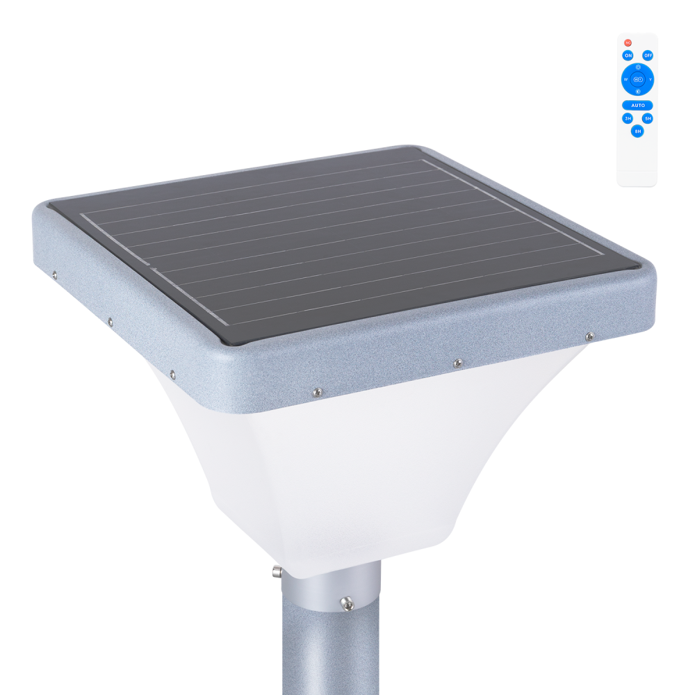 Lampione Solare LED per Giardino Rettangolare 45W con Lampione Solare LED per Giardino Rettangolare 45W con