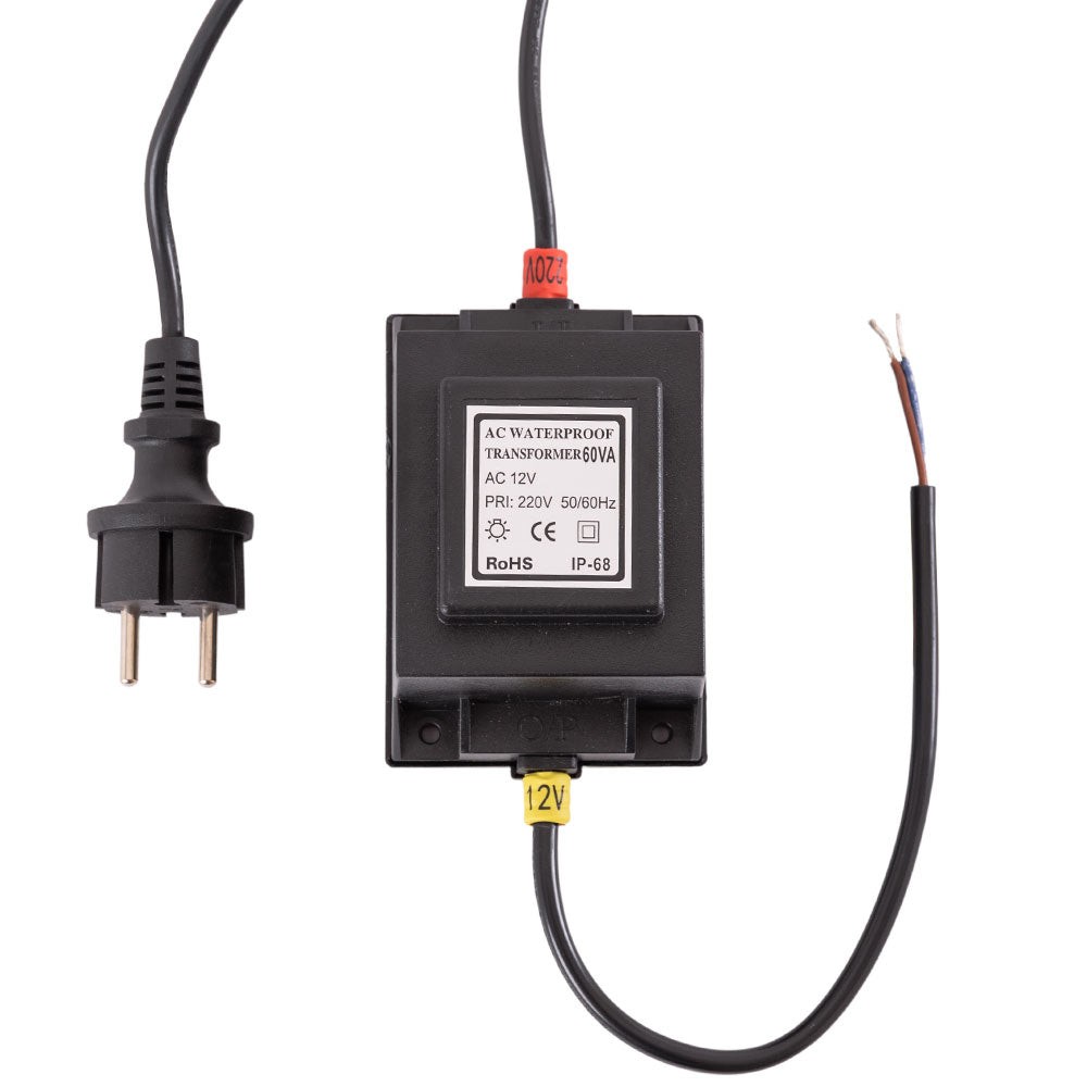 Trasformatore LED 60W 230VAC/12VAC Sommergibile IP68 Trasformatore LED 60W 230VAC/12VAC Sommergibile IP68