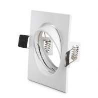 Faretto Riflettore Downlight Inclinabile Piazza Alluminio