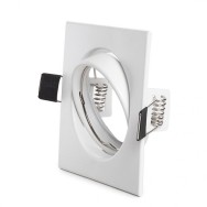 Faretto Riflettore Downlight Inclinabile Piazza Alluminio