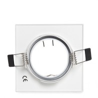 Faretto Riflettore Downlight Inclinabile Piazza Alluminio