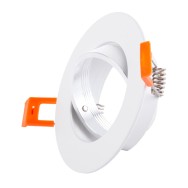 Faretto Riflettore Downlight Circolare Inclinabile Alluminio