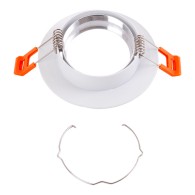 Faretto Riflettore Downlight Circolare Inclinabile Alluminio