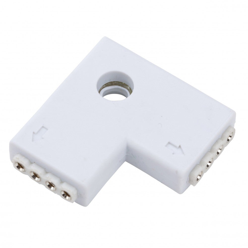 Connettore Rapido L Femmina Striscia LED RGB 12/24VDC Connettore Rapido L Femmina Striscia LED RGB 12/24VDC