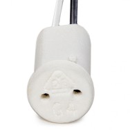 Portalampada Ceramica G4/MR11 Cavo 300Mm 180ºc