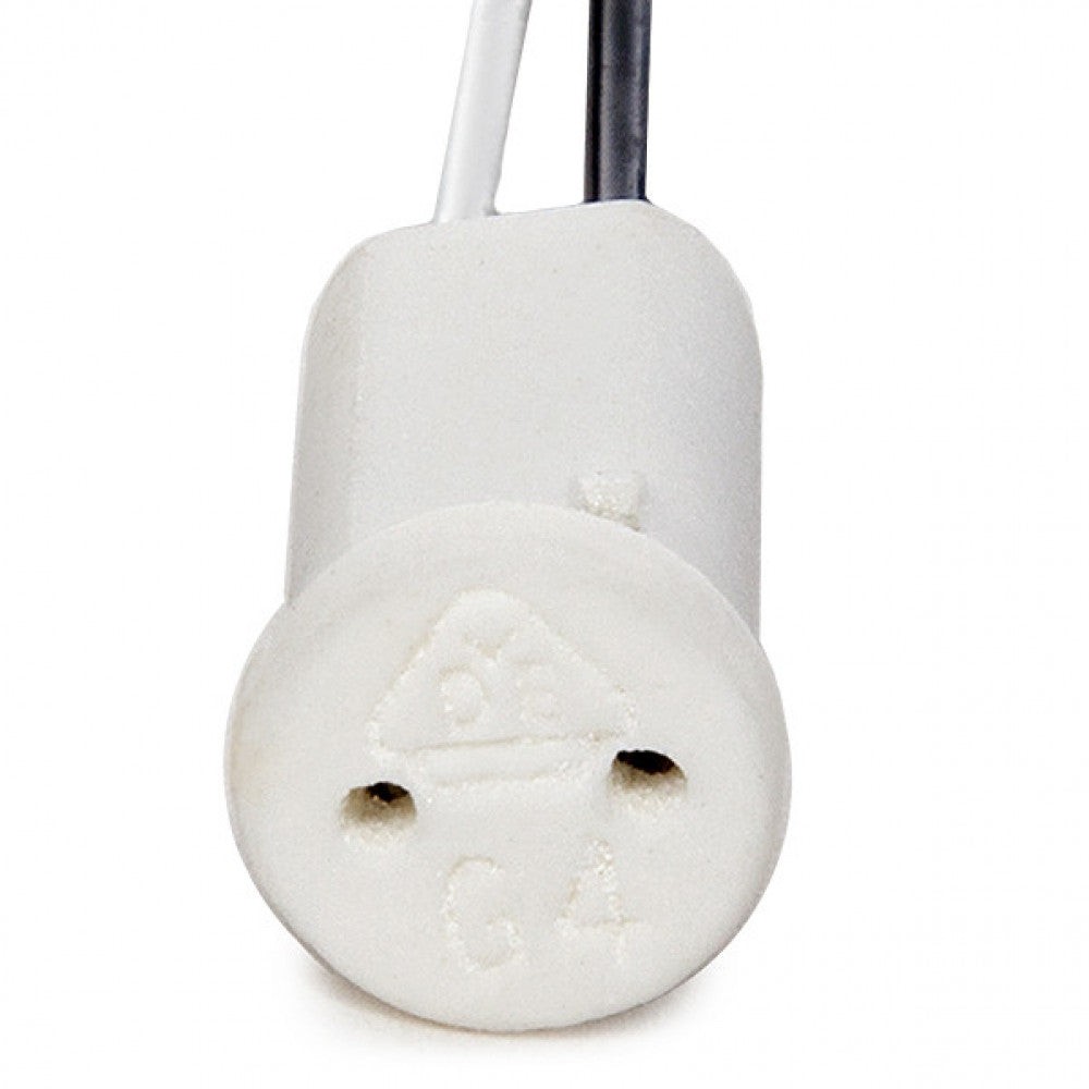 Portalampada Ceramica G4/MR11 Cavo 300Mm 180ºc Portalampada Ceramica G4/MR11 Cavo 300Mm 180ºc