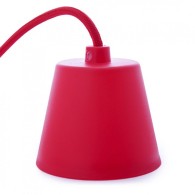 Portalampada E27 Cavo - Rosetta - Colore Rosso