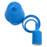 Portalampada E27 Cavo - Rosetta - Colore Blu