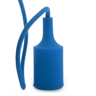 Portalampada E27 Cavo - Rosetta - Colore Blu