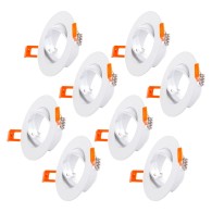 Pacchetto 8 Faretto Riflettore Downlight Inclinabile Circolare