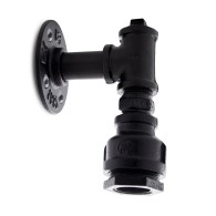 Luce A Muro estilo Industriale E27 Nero (Senza Lampada) Nora