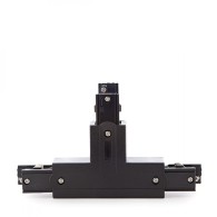 T Connettore Traccia Trifase Nero