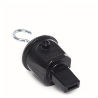 End Cap Nero IP44 Gancio Metallolo Cavo APPartamento