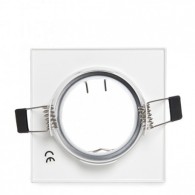 Faretto Riflettore Downlight Inclinabile Piazza Alluminio