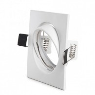 Faretto Riflettore Downlight Inclinabile Piazza Alluminio