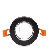Faretto Riflettore Downlight Circolare GU10 Ø84Mm - Nero