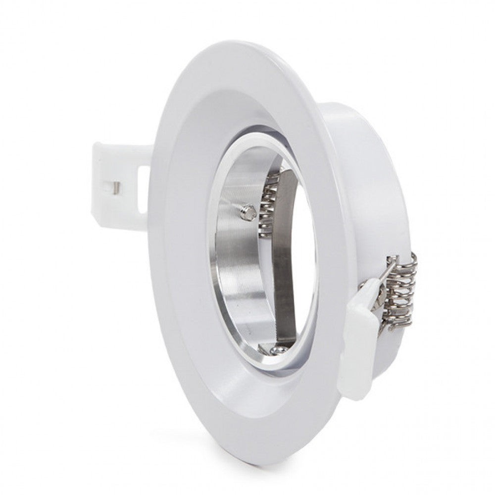 Faretto Riflettore Downlight Circolare GU10 Ø92Mm - Bianca