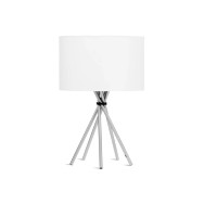Base Lampada Da Tavolo Ferro Lima 35cm Placcato Nichel