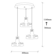 Lampada a sospensione "Korla"