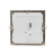 Pannello LED quadrato in nichel satinato 12W 1200Lm 2700ºK