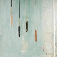 Lampada A Sospensione "Marble Art Charcoal" GU10 Senza Lampadina