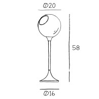 Lampada Da Tavolo "Ballroom Amber" E27 Senza Lampadina