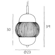 Lampada A Sospensione "Shahin" 3xE14 Senza Lampadina
