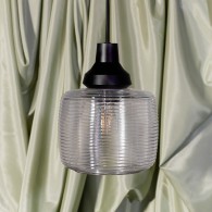 Lampada A Sospensione "New Wave Stripe Clear" E27 Senza