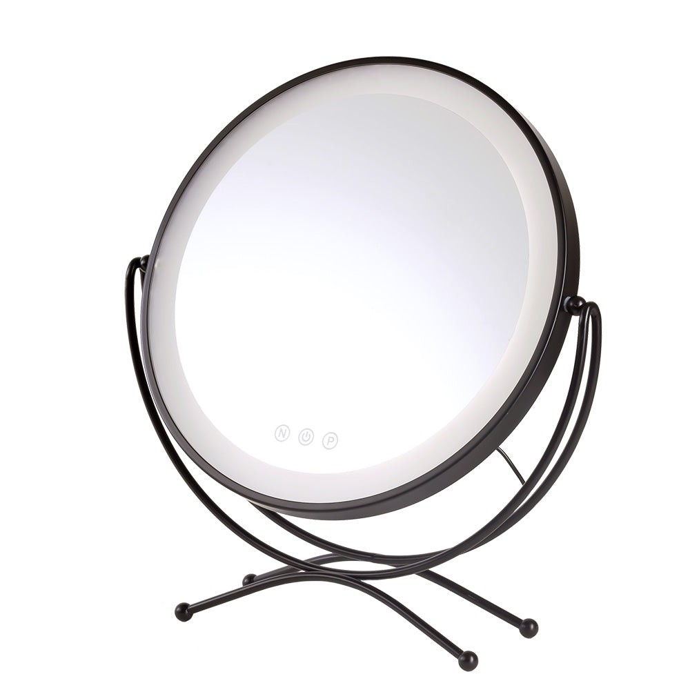 Specchio per il trucco illuminato LED 4200ºK 48x43Cm Nero Specchio per il trucco illuminato LED 4200ºK 48x43Cm Nero