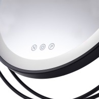 Specchio per il trucco illuminato LED 4200ºK 48x43Cm Nero