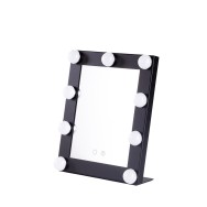 Specchio per il trucco illuminato LED 4200ºK 25x29Cm Nero