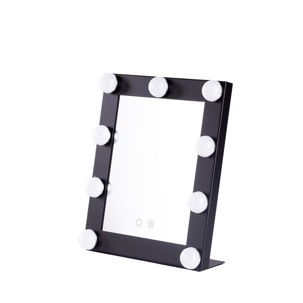 Specchio per il trucco illuminato LED 4200ºK 25x29Cm Nero Specchio per il trucco illuminato LED 4200ºK 25x29Cm Nero