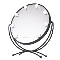 Specchio per il trucco illuminato LED 4200ºK 48x43Cm Nero