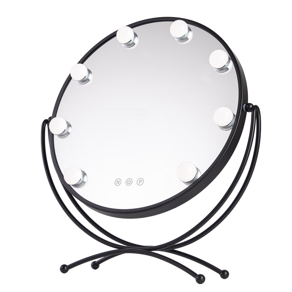 Specchio per il trucco illuminato LED 4200ºK 48x43Cm Nero