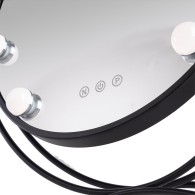 Specchio per il trucco illuminato LED 4200ºK 48x43Cm Nero