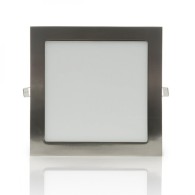 Pannello LED quadrato in nichel satinato 18W 1800Lm 2700ºK