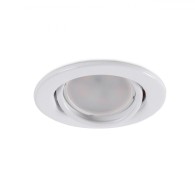 Riflettore Downlight Circolare Inclinabile "Vepa" Acciaio 90mm