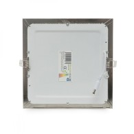Pannello LED quadrato in nichel satinato 18W 1800Lm 2700ºK