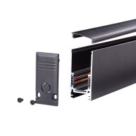 Traccia Magnetico Superficie Montata 20mm Nero 2M