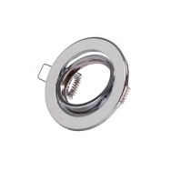 Riflettore Downlight Circolare Inclinabile "Vepa" Acciaio 90mm