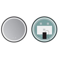 Specchio da Bagno Illuminato "Germany" Ø90Cm Bianco