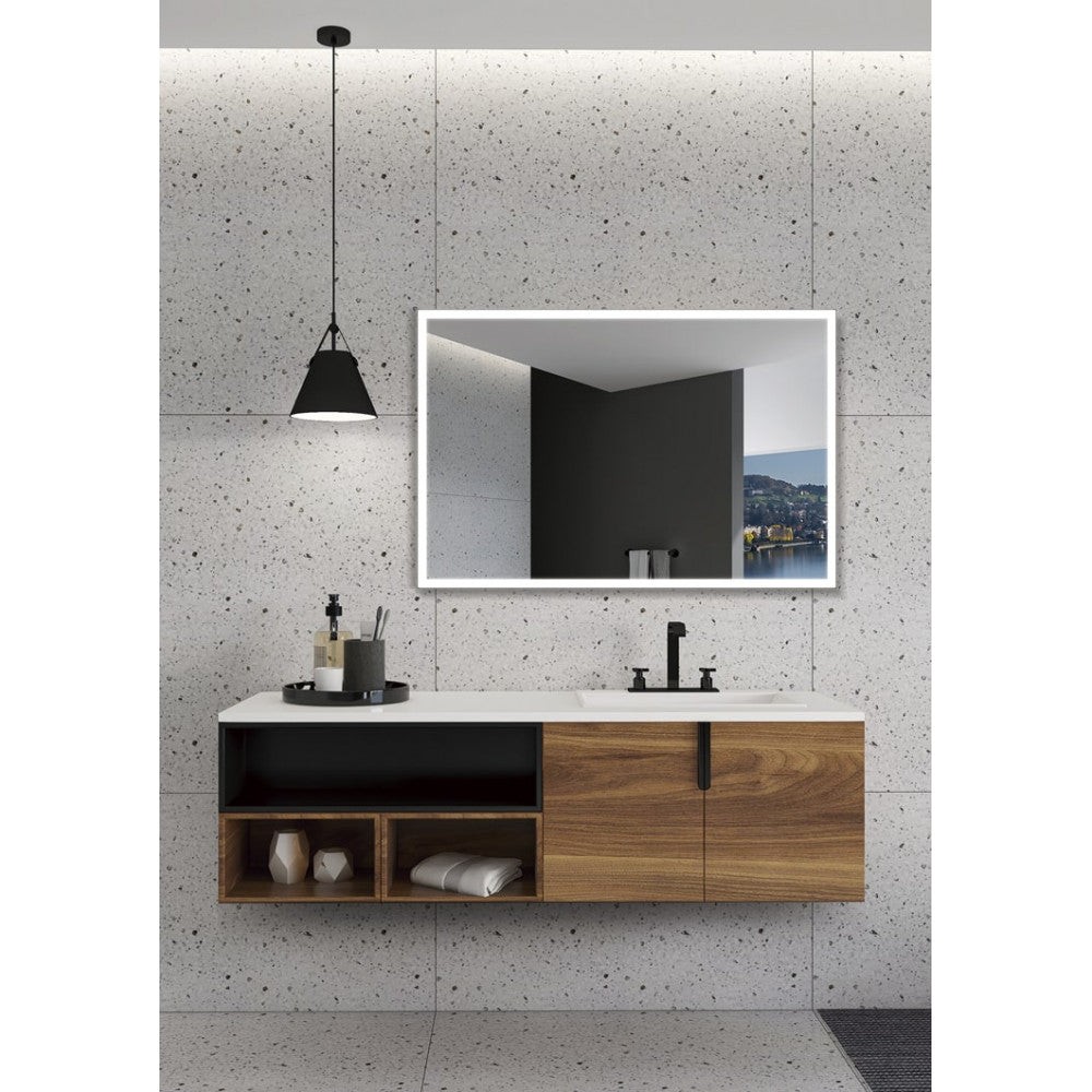 Specchio da Bagno Illuminato "Suiza" 120Cm Bianco Specchio da Bagno Illuminato "Suiza" 120Cm Bianco