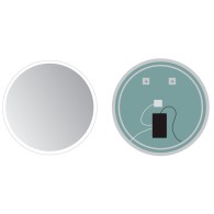 Specchio da Bagno Illuminato "Bélgica" Ø70Cm Bianco Freddo