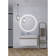 Specchio da Bagno Illuminato "Bélgica" Ø70Cm Bianco Freddo