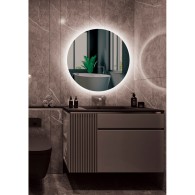 Specchio da Bagno Illuminato "Lisboa" Ø80Cm Bianco Freddo