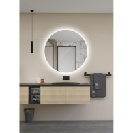 Specchio da Bagno Illuminato "Lisboa" Ø80Cm Bianco Freddo