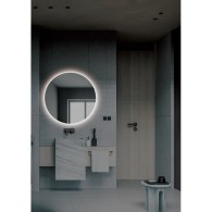 Specchio da Bagno Illuminato "Lisboa" Ø80Cm Bianco Freddo