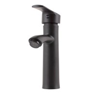Rubinetto per lavabo Ottone/zinco, nero, acqua calda-fredda