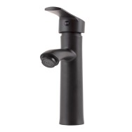 Rubinetto per lavabo Ottone/zinco, nero, acqua calda-fredda