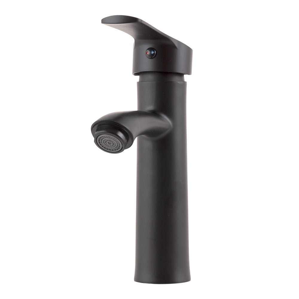 Rubinetto per lavabo Ottone/zinco, nero, acqua calda-fredda